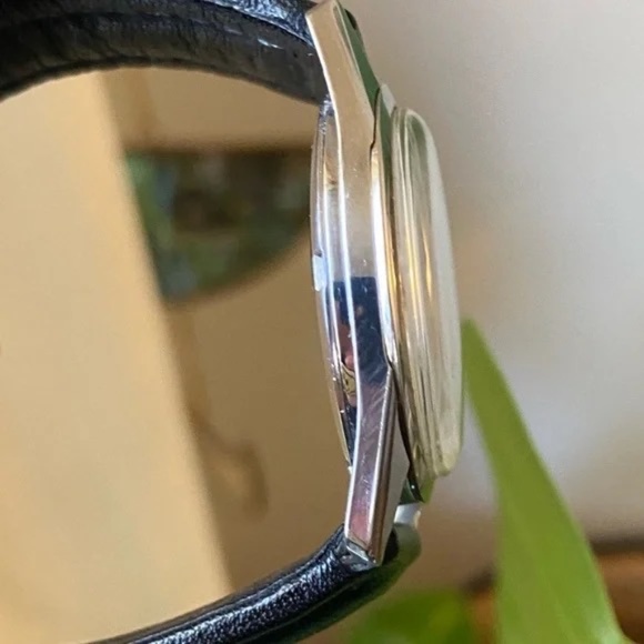 Vintage 34mm Omega Seamaster Stainless Steel Watch - Black Strap main image 6